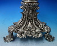 Silverplate Epergne with Cut Crystal Bowl Children in Forest c.1880 (#5580)