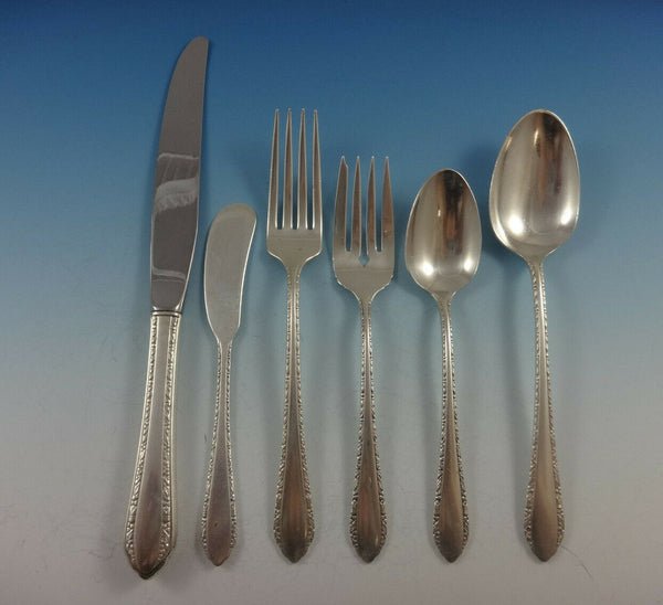 Wild Flower by Royal Crest Sterling Silver Flatware Set 12 Service 74 Pieces