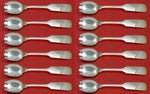 Old English Tipt By Gorham Sterling Silver Ice Cream Dess. Fork Custom Set 12pc