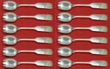 Old English Tipt By Gorham Sterling Silver Ice Cream Dess. Fork Custom Set 12pc