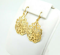 935 Sterling Vermeil Laser Cut Earrings (#J4401)