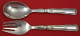 Old Danish by Georg Jensen Sterling Silver Salad Serving Set 2pc HH AS 8 1/2"