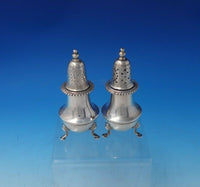 Sterling Silver Salt and Pepper Shaker Pair #2964 Gadroon Style w/ Feet (#5127)