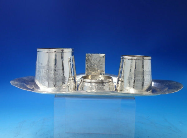 Arts and Crafts by Shiebler Sterling Silver Smoking Set 4pc #117B (#5902)