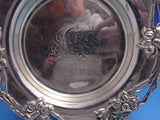 Floral by Alvin Sterling Silver Dessert Plate Daffodil Pierced Rim #2864 (#8679)