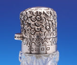 Charles May English Victorian Sterling Silver and Cut Glass Perfume Bottle #9248
