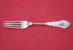 Saxon Stag by Unknown Coin Silver Dessert Fork marked Hart Bros. 6 3/8"