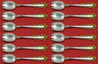 Golden Medici by Gorham Sterling Silver Ice Cream Dessert Fork Custom Set 12p 6"