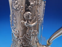 Tiffany & Co. Sterling Silver Demitasse Pot Women Cherubs  Roses Bird (#8411)