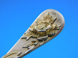 Lap Over Tiffany & Co Sterling Silver Ice Cream Spoon Applied Flowers c1880's