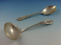 Rose Point by Wallace Sterling Silver Flatware Set For 8 Service 71 Pieces