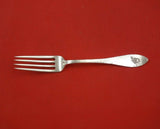 Antique Hammered by Shreve Sterling Silver Dinner Fork with Applied Mono "S" 8"