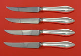 Mary Chilton by Towle Sterling Silver Steak Knife Set 4pc HH WS Custom 8 1/2"