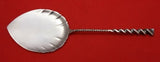 Square Twist #5 by Whiting Sterling Silver Waffle Server Frosted Blade 8 1/4"