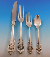 Grande Baroque by Wallace Sterling Silver Flatware Set 12 Service Dinner 54 Pcs