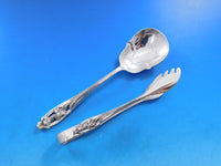 Silver Iris by International Sterling Silver Flatware Set for 12 Service 82 pcs