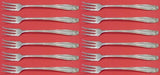 Stradivari by Wallace Sterling Silver Cocktail Fork Set 12 pcs 5 1/2"