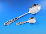 Tele by Mylius Brodrene Silver Flatware Set Service 55 pcs Norwegian Pierced