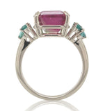 14k Gold 6.18 Carat Bi-Color Watermelon Genuine Natural Tourmaline Ring #J6987