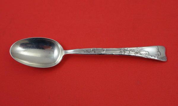 Lap Over Edge Acid Etched By Tiffany Sterling Teaspoon w/ bird on branch 6"