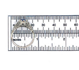 18k White Gold Filigree Ring with 1 Carat Blue Genuine Natural Sapphire (#J6461)