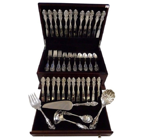 El Greco by Reed & Barton Sterling Silver Flatware Service For 12 Set 65 Pcs