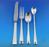 Allan Adler Sterling Silver Flatware Set for 4 Service 16 pieces Arts & Crafts