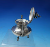 B and Shield English Sterling Silver Inkwell w/Deco Style Insect Handles (#5423)
