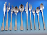 Designer Mixed Stainless Steel Flatware Set #2 Service 62 Pieces Modern Unused
