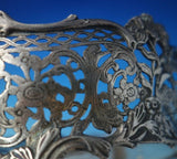 Dutch .835 Silver Candy Dish Footed w/ Handles Cast Pierced Flowers #200 (#6032)