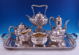 Chrysanthemum by Tiffany and Co Sterling Silver Tea Set 7pc (#8855) Beautiful!