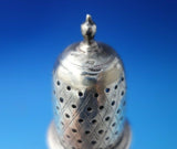 English Georgian Sterling Silver Pepper Shaker Crosshatch Repaired 5 1/2" #5705