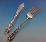 Rose Point by Wallace Sterling Silver Flatware Set For 12 Service 65 Pieces