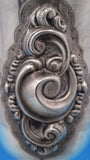 Italian Sterling Silver Goblet with Beaded & Swirl design 9 3/8" Heavy (#8371)