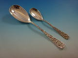 Rose by Stieff Sterling Silver Flatware Set For 8 Service 40 Pieces Repousse