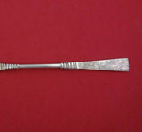 Shiebler Sterling Silver Melon Spoon Gold Washed with faux Mokume swirl 6"