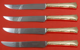Greenbrier by Gorham Sterling Silver Steak Knife Set 4pc Texas Sized Custom