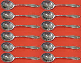 Stradivari by Wallace Sterling Silver Cream Soup Spoon Set 12 pieces 6"