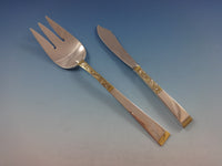 Golden Scroll by Gorham Sterling Silver Flatware Set For 12 Service 53 Pieces