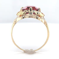 10k Rose Gold Filigree 3.80 Carat Pink Genuine Natural Tourmaline Ring (#J6550)