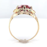 10k Rose Gold Filigree 3.80 Carat Pink Genuine Natural Tourmaline Ring (#J6550)