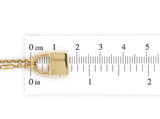 14k Yellow Gold Padlock Clasp on 24" 18k Yellow Gold Chain Necklace (#J7546)