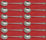 Damask Rose by Oneida Sterling Silver Cream Soup Spoon Set 12 pieces 6 1/2"