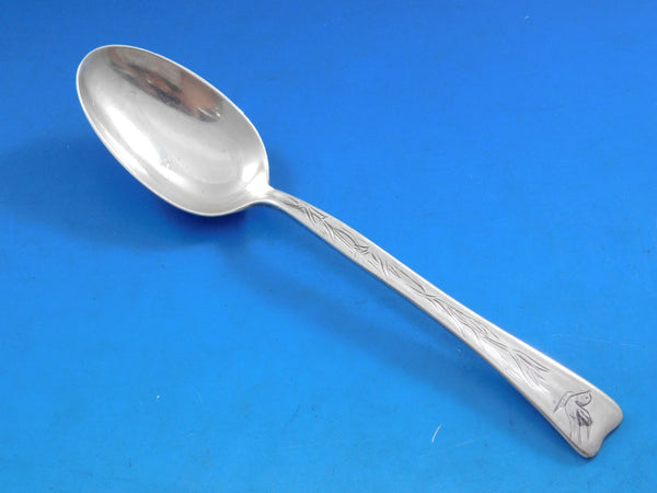 Lap Over Edge Acid Etched by Tiffany Sterling Silver Teaspoon Bird in Flight 6"