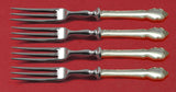 Breton Rose by International Sterling Silver Fruit Fork Set 4pc HH WS Custom 6"