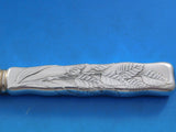 Lap Over Acid Etched by Tiffany Sterling Silver Melon Fork / Knife Leaves 8 1/8