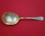 Towle Sterling Silver Berry Spoon Gold Washed Bright-Cut #43 8 1/2" Serving