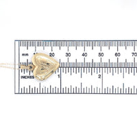 14k Yellow Gold Heart Locket Pendant with Engraved Hearts Jewelry (#J6229)