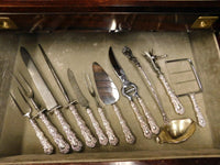 Imperial Chrysanthemum Gorham Sterling Silver Flatware Set Service 416 pc Chest