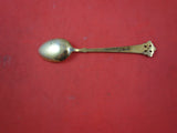 Anitra by Th. Olsens Silver Demitasse Spoon Dark Green Enamel Vermeil 3 3/4"